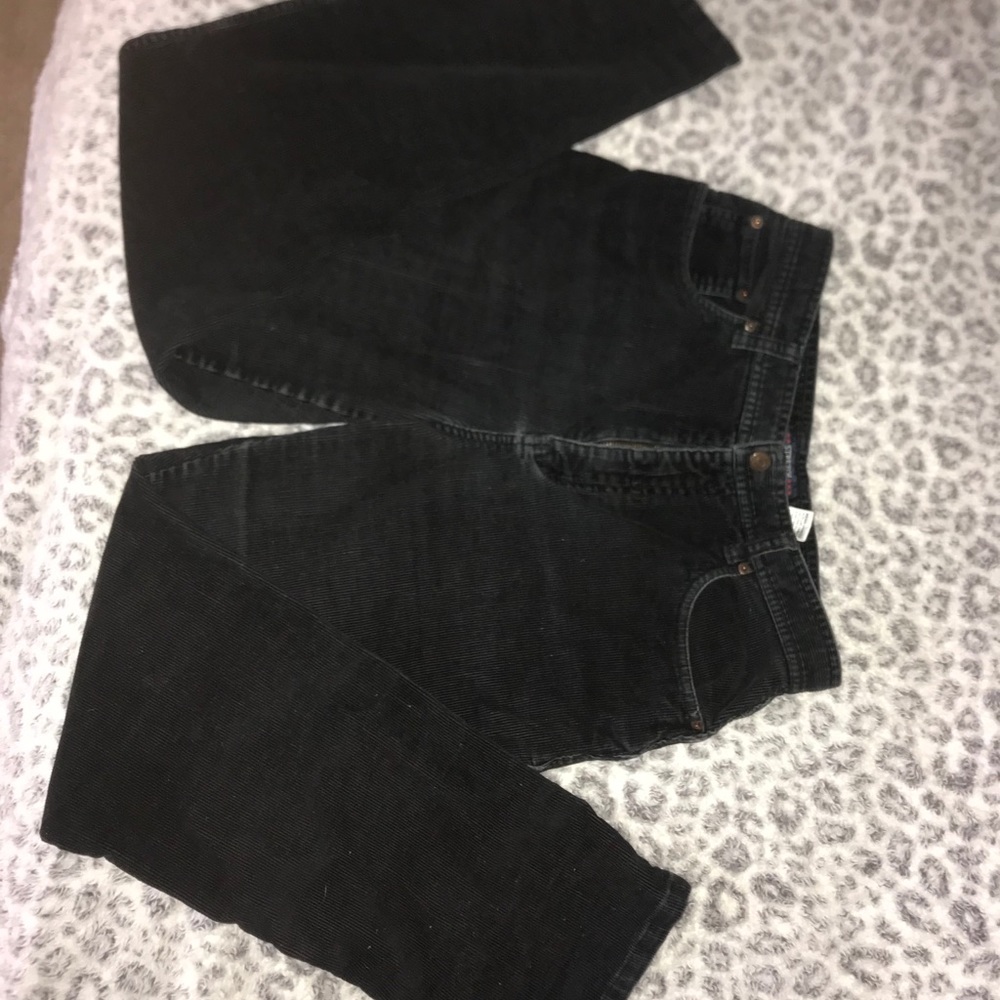 Velvet feeling high waisted pants